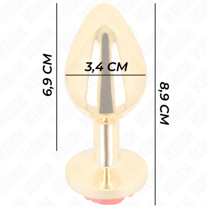KINK - PLUG ANAL OR ROSE ROUGE TAILLE M KINK PLEASURE PLUGS