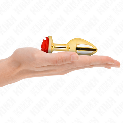 KINK - PLUG ANAL OR ROSE ROUGE TAILLE M KINK PLEASURE PLUGS