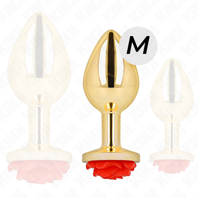 KINK - PLUG ANAL OR ROSE ROUGE TAILLE M KINK PLEASURE PLUGS