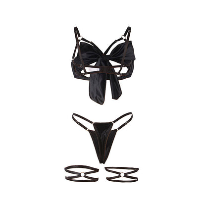 SUBBLIME - 955199 ENSEMBLE SOUTIEN-GORGE AVEC NŒUD NOIR RÉGLABLE S/M SUBBLIME SETS
