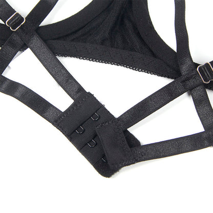 SUBBLIME - 955199 ENSEMBLE SOUTIEN-GORGE AVEC NŒUD NOIR RÉGLABLE S/M SUBBLIME SETS