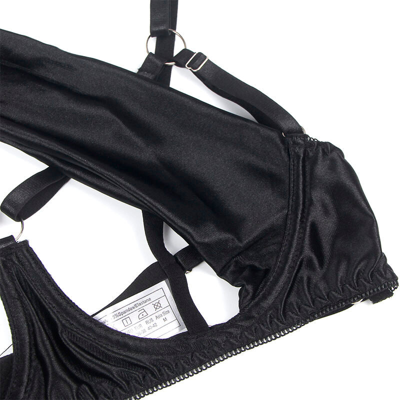 SUBBLIME - 955199 ENSEMBLE SOUTIEN-GORGE AVEC NŒUD NOIR RÉGLABLE S/M SUBBLIME SETS