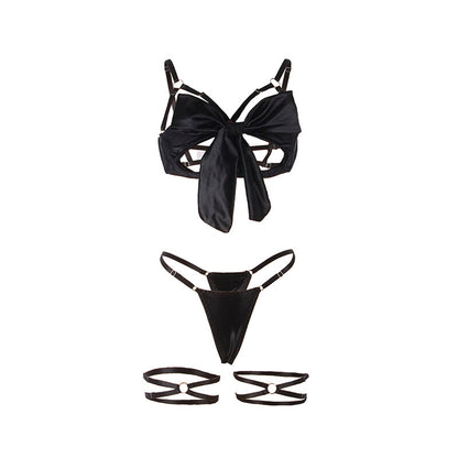 SUBBLIME - 955205 ENSEMBLE SOUTIEN-GORGE AVEC NŒUD NOIR RÉGLABLE L/XL SUBBLIME SETS