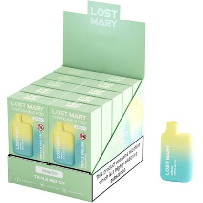 LOST MARY - BM600 VAPER NICOTINE 2% JETABLE TRIPLE MELON LOST MARY