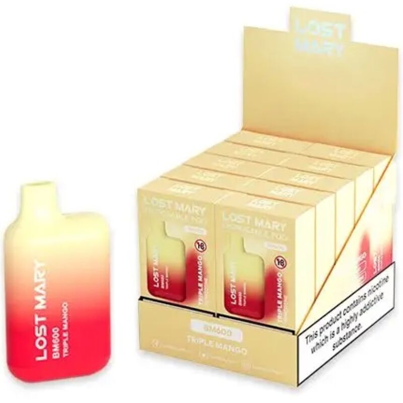 LOST MARY - BM600 VAPER NICOTINE 2% JETABLE TRIPLE MANGUE LOST MARY