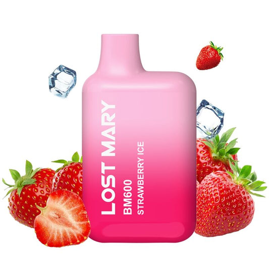 LOST MARY - BM600 VAPER NICOTINE 2% JETABLE GLACE FRAISE LOST MARY
