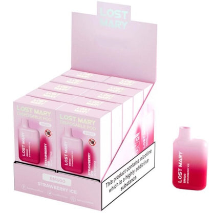 LOST MARY - BM600 VAPER NICOTINE 2% JETABLE GLACE FRAISE LOST MARY