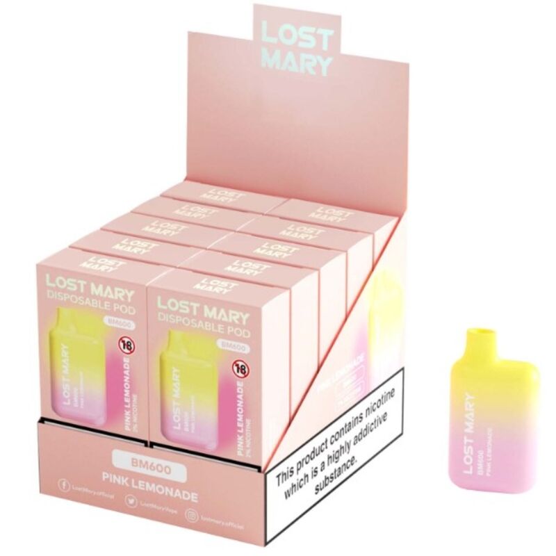 LOST MARY - BM600 VAPER NICOTINE 2% JETABLE LIMONADE ROSE LOST MARY