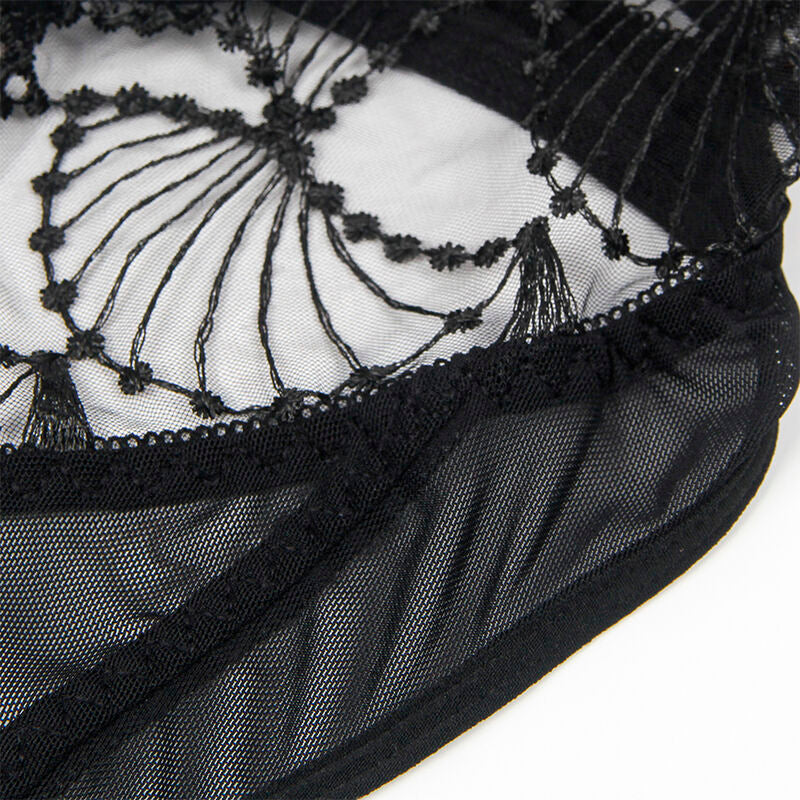 SUBBLIME - 955229 BODY TRANSPARENT AVEC DENTELLE CREUSE NOIR L/XL SUBBLIME BODIES