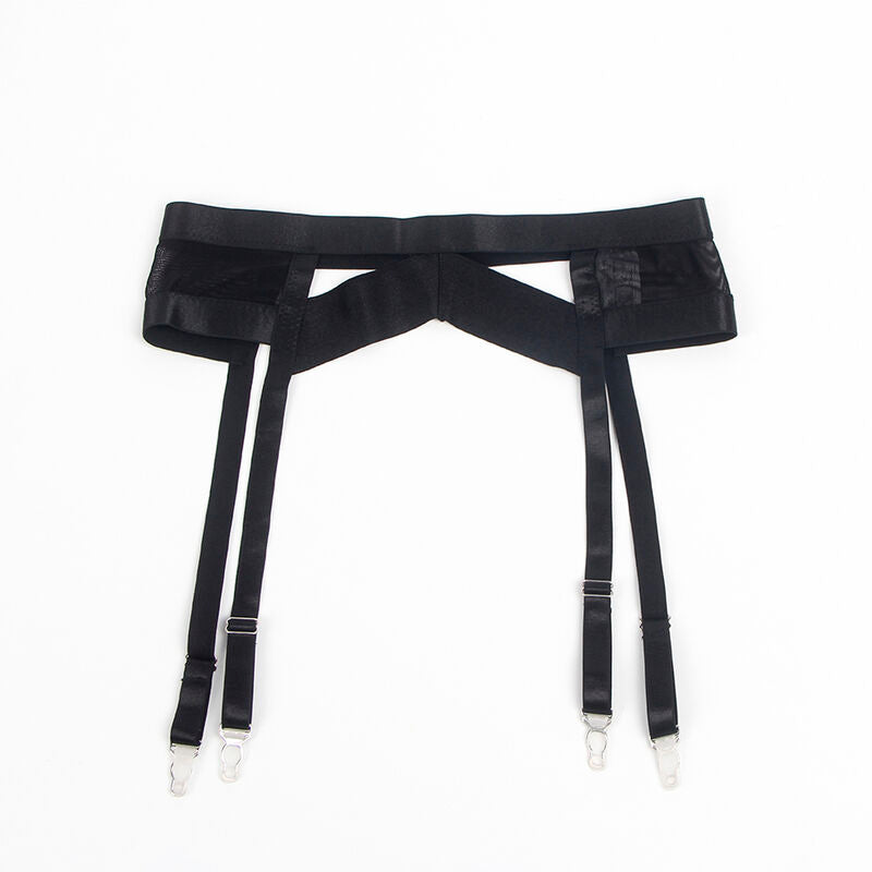 SUBBLIME - 955243 ENSEMBLE SOUTIEN-GORGE BONDAGE NOIR AVEC JARRETELLE L/XL SUBBLIME SETS