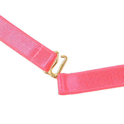 SUBBLIME - 955298 ENSEMBLE SOUTIEN-GORGE AVEC COLLIER ET DÉTAILS DE JAMBES ROSE FLUORESCENT S/M SUBBLIME SETS