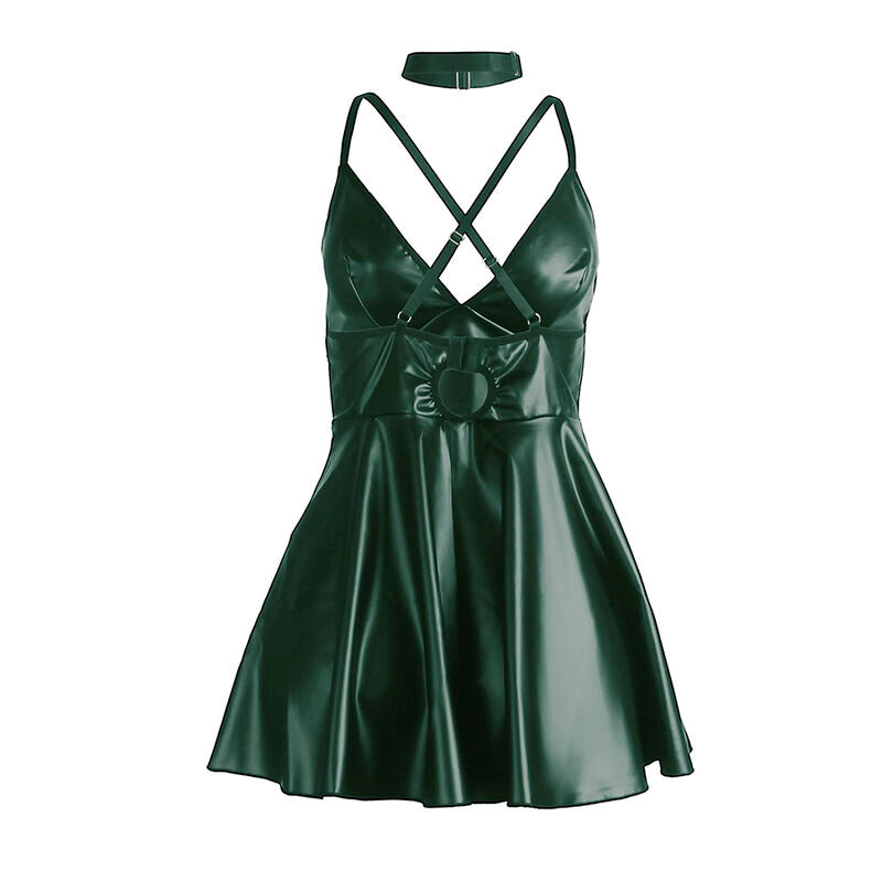 SUBBLIME - 955441 ROBE À BRETELLES EN CUIR VERT L/XL SUBBLIME DRESSES