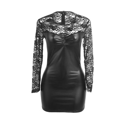 SUBBLIME - 955601 ROBE À MANCHES LONGUES AVEC DENTELLE NOIRE L/XL SUBBLIME DRESSES