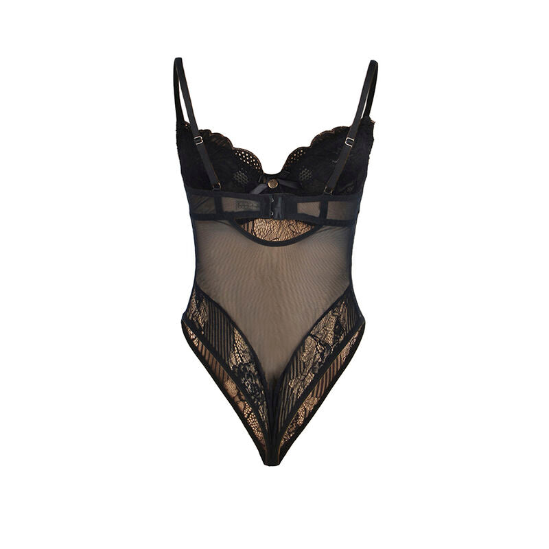 SUBBLIME - 955618 BODY EN DENTELLE AVEC FERMETURE EN BAS NOIR S/M SUBBLIME BODIES