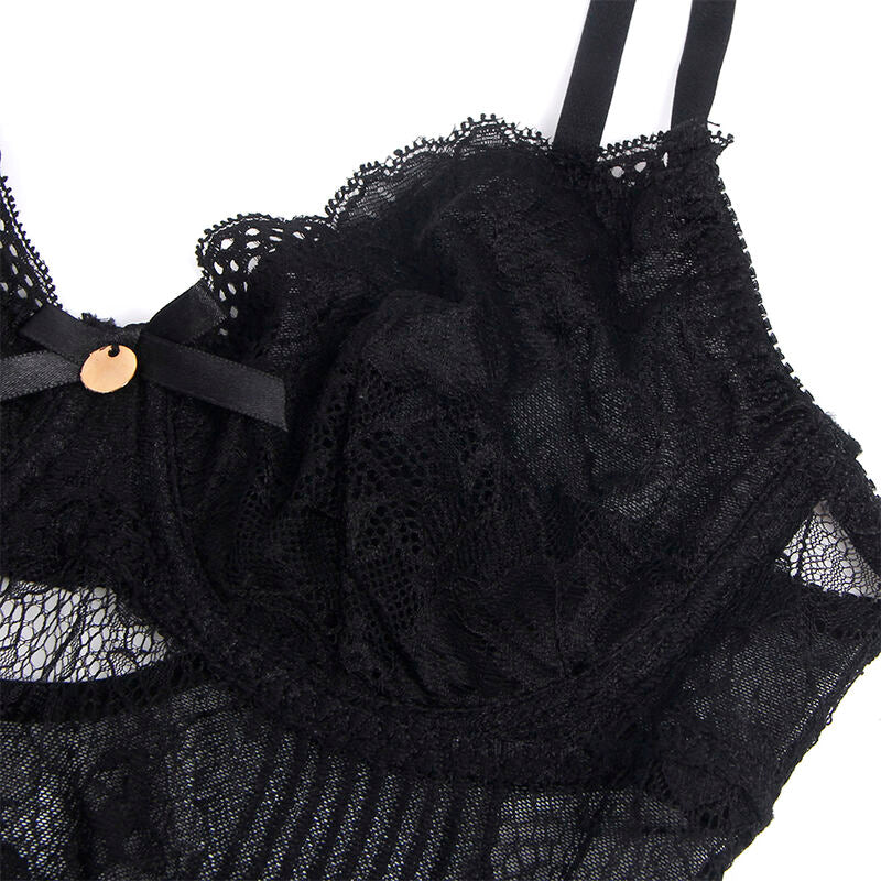 SUBBLIME - 955618 BODY EN DENTELLE AVEC FERMETURE EN BAS NOIR S/M SUBBLIME BODIES