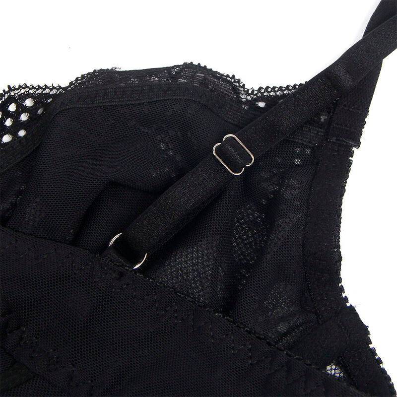 SUBBLIME - 955618 BODY EN DENTELLE AVEC FERMETURE EN BAS NOIR S/M SUBBLIME BODIES