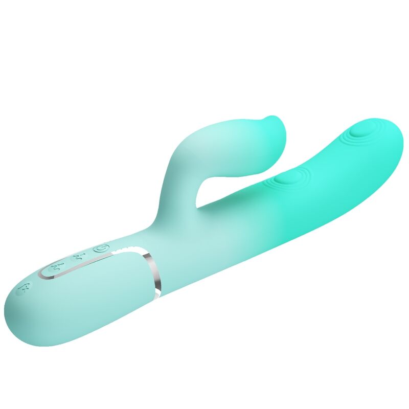 PRETTY LOVE - VIBRATEUR LAPIN MULTIFONCTION GIGI VERT AQUA PRETTY LOVE FLIRTATION