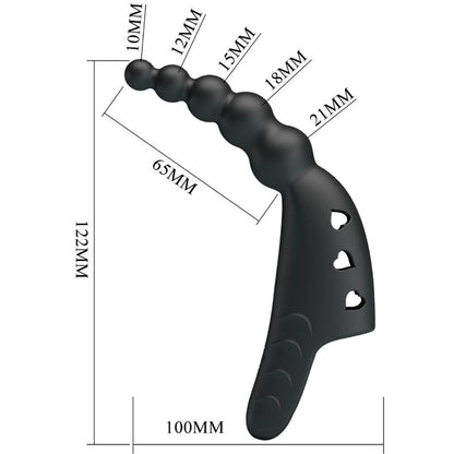 PRETTY LOVE - JORDIN FINGER VIBRATOR 10 VIBRATIONS NOIR PRETTY LOVE