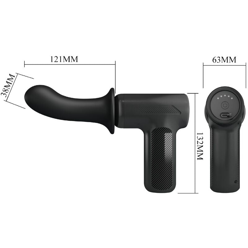 PRETTY LOVE - MASSEUR DJ DOCTOR 5 RÉGLAGES NOIR PRETTY LOVE C-TYPE