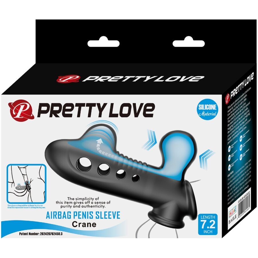 PRETTY LOVE - MANCHON PÉNIS CRANE AVEC AIRBAG NOIR PRETTY LOVE