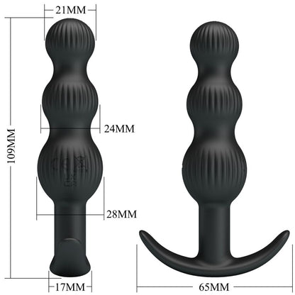 PRETTY LOVE - VIBRATEUR ANAL SIDNEY 10 VIBRATIONS NOIR PRETTY LOVE