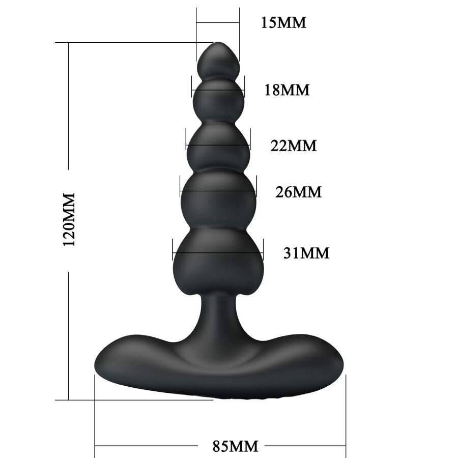 PRETTY LOVE - VIBRATEUR ANAL CORBAN 10 VIBRATIONS NOIR PRETTY LOVE