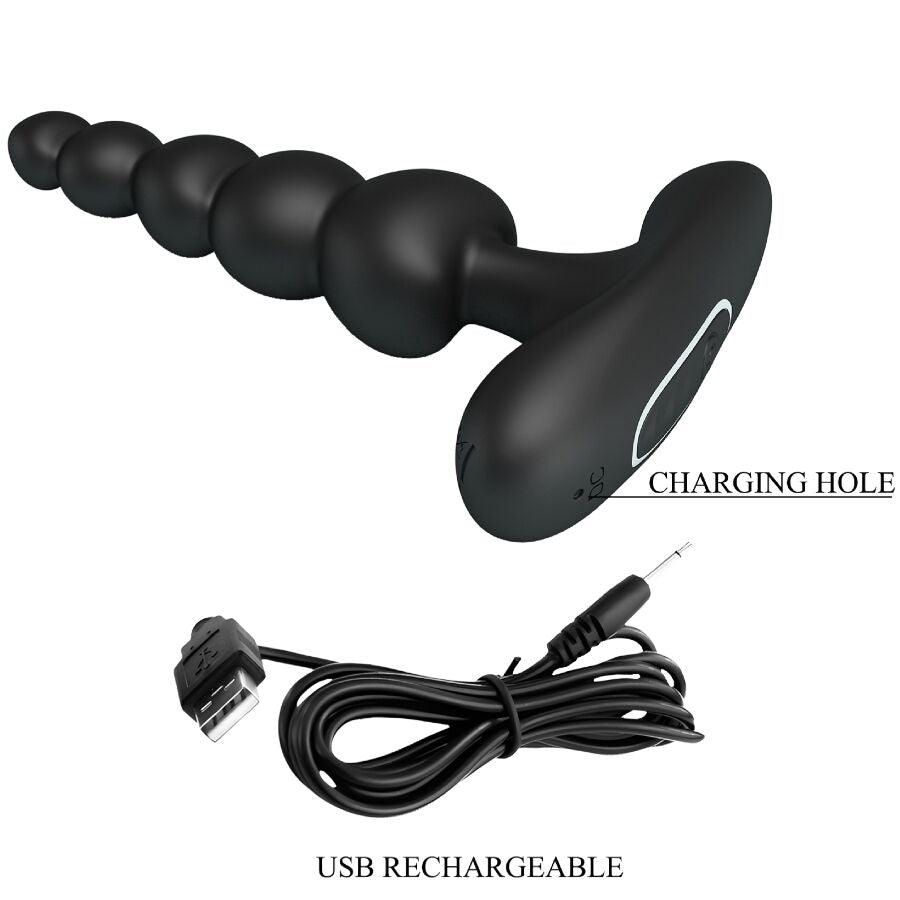 PRETTY LOVE - VIBRATEUR ANAL CORBAN 10 VIBRATIONS NOIR PRETTY LOVE