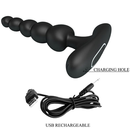 PRETTY LOVE - VIBRATEUR ANAL CORBAN 10 VIBRATIONS NOIR PRETTY LOVE