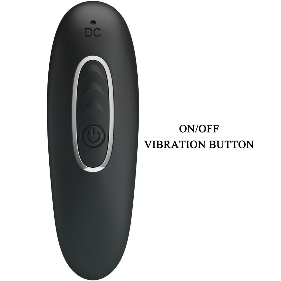 PRETTY LOVE - VIBRATEUR ANAL CORBAN 10 VIBRATIONS NOIR PRETTY LOVE