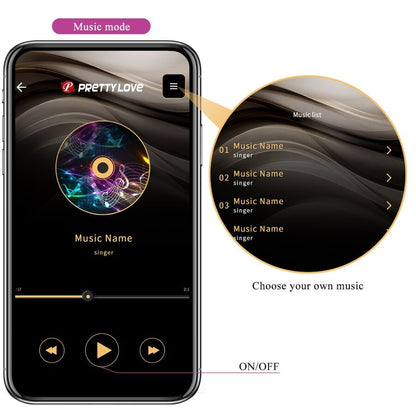 PRETTY LOVE - VIBRATEUR CONTRÔLÉ PAR APPLICATION LEVIATHAN VIOLET PRETTY LOVE SMART