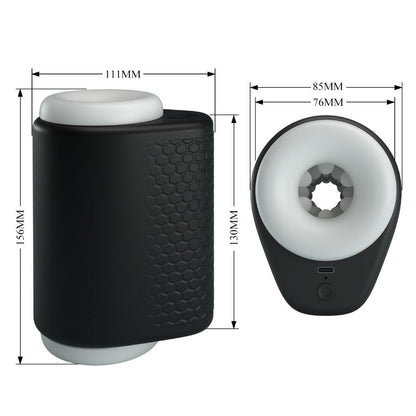 PRETTY LOVE - MASTURBATEUR POUR HOMME DJ GIRL AVEC VIBRATION 5 RÉGLAGES NEGRO PRETTY LOVE MALE