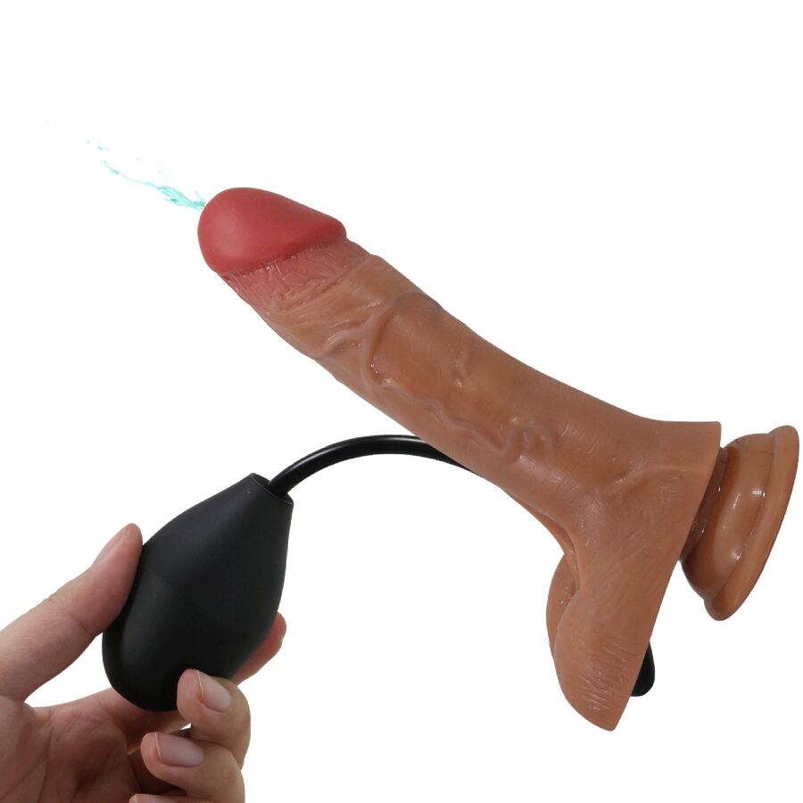 PRETTY LOVE - SLIP HARNAIS UNIVERSEL AVEC GODE VIBRANT ET SQUIRTING 15,5 CM MULATO PRETTY LOVE