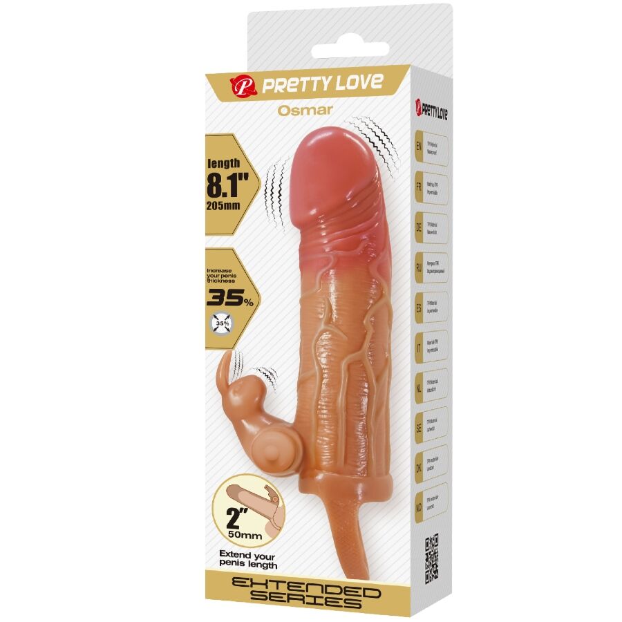 PRETTY LOVE - OSMAR MANCHON PÉNIS + STIMULATEUR DE CLITORIS VIBRANT PRETTY LOVE