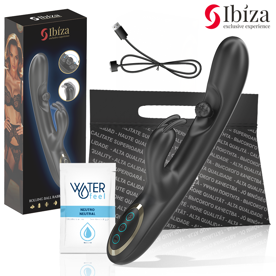 IBIZA - VIBRATEUR RABBIT PUISSANT AVEC PERLE ROULANTE MASSANTE IBIZA TECHNOLOGY