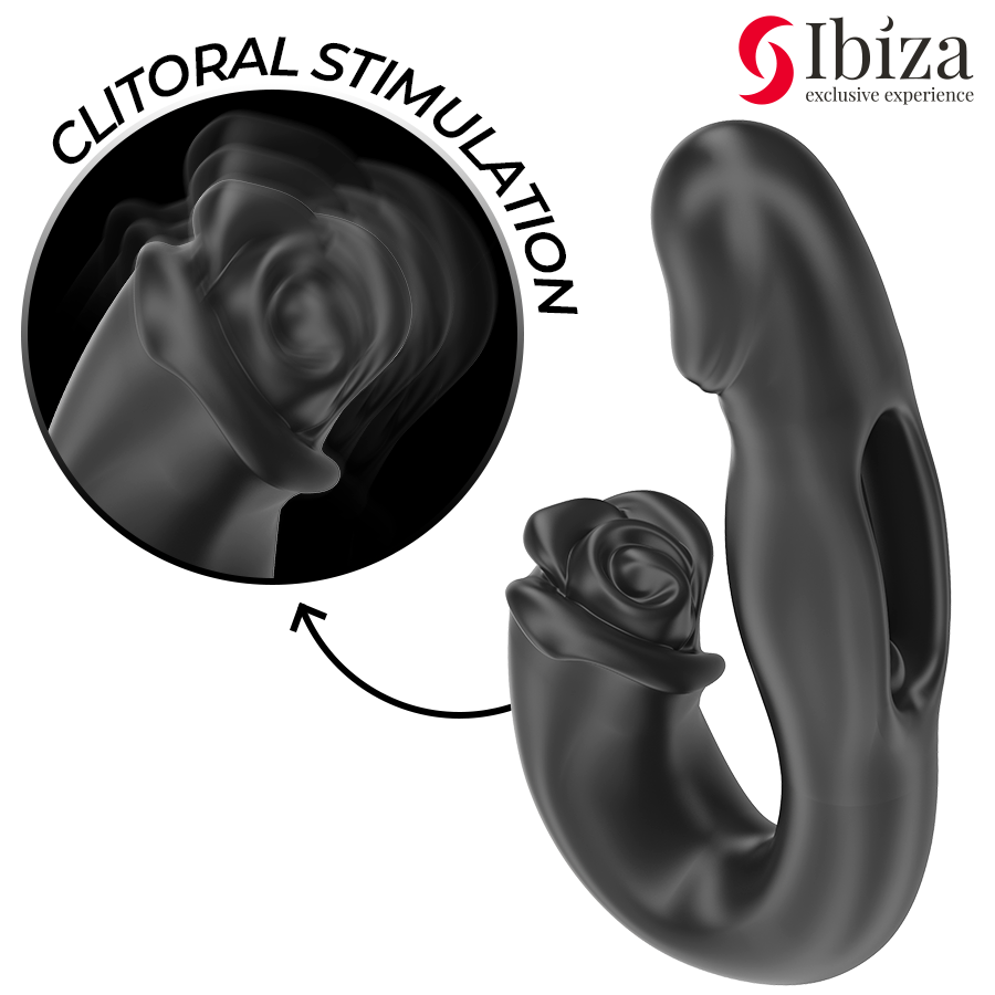 IBIZA - ROSE VIBRATEUR EFFET FLICKING ET STIMULATEUR DE CLITO IBIZA TECHNOLOGY