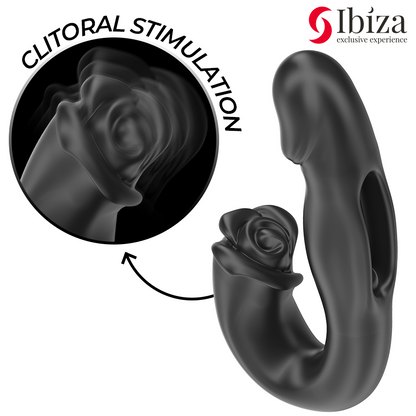 IBIZA - ROSE VIBRATEUR EFFET FLICKING ET STIMULATEUR DE CLITO IBIZA TECHNOLOGY