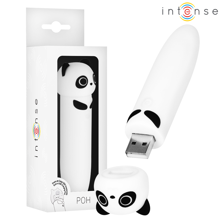 INTENSE - POH PANDA BULLET VIBRANT RECHARGEABLE USB 10 X 2,2 CM INTENSE FUN TOYS