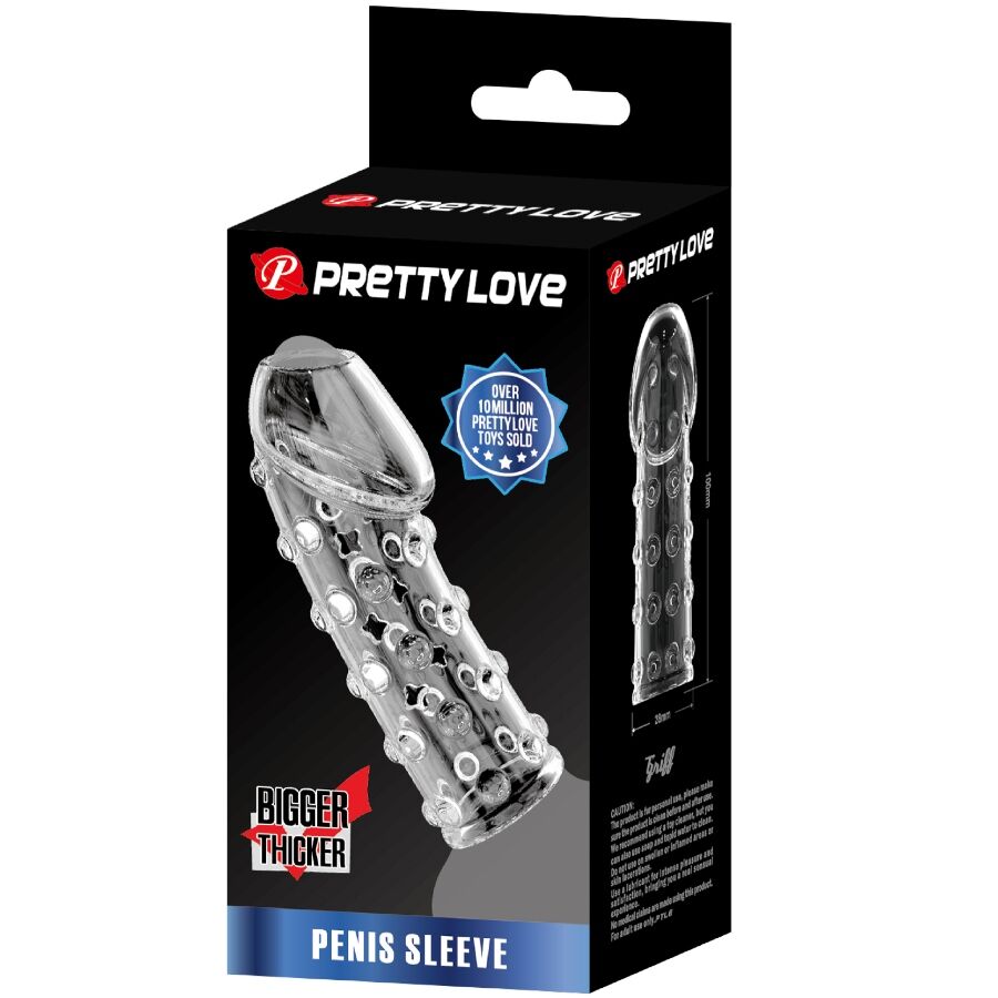 PRETTY LOVE - MANCHON DE PÉNIS SERRÉ ET VOLUMISANT TRANSPARENT PRETTY LOVE MALE