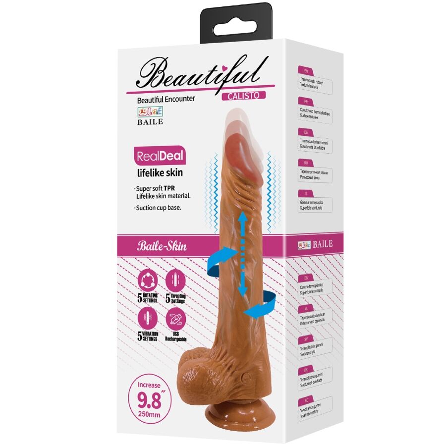 BAILE - CALISTO GODE RÉALISTE 24 CM CHAIR BAILE VIBRATORS