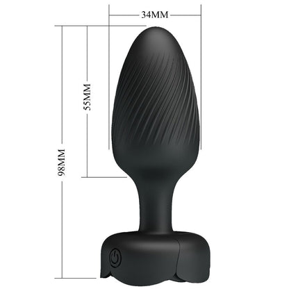 PRETTY LOVE - OSBORN PLUG ANAL AVEC LUMIÈRE LED NOIR 9,8 CM PRETTY LOVE