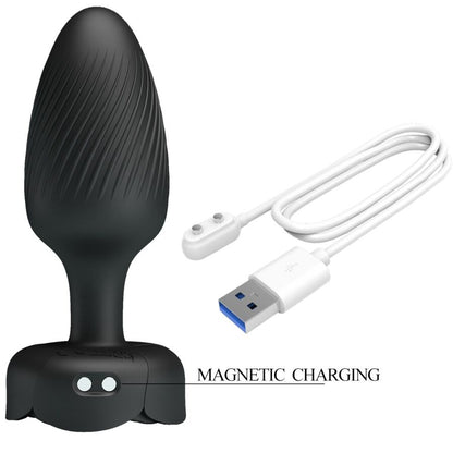 PRETTY LOVE - OSBORN PLUG ANAL AVEC LUMIÈRE LED NOIR 9,8 CM PRETTY LOVE