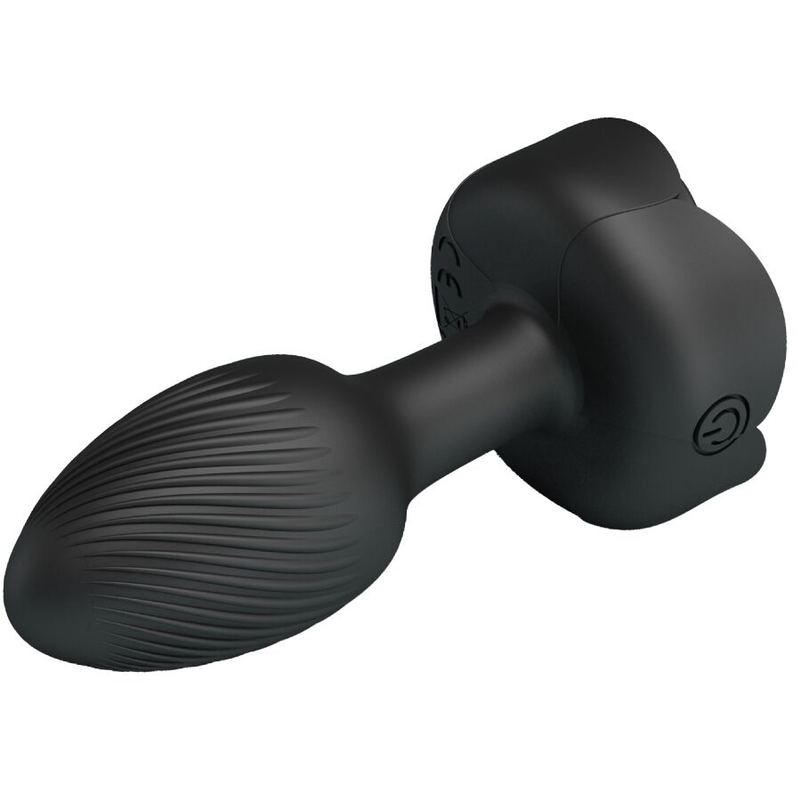 PRETTY LOVE - PLUG ANAL OLMAN AVEC LUMIÈRE LED NOIR 8,8 CM PRETTY LOVE