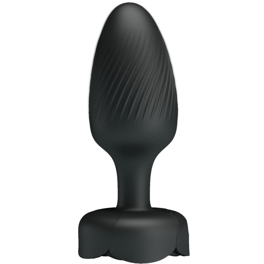 PRETTY LOVE - PLUG ANAL OLMAN AVEC LUMIÈRE LED NOIR 8,8 CM PRETTY LOVE