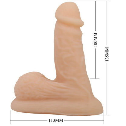 PRETTY LOVE - DILDO WILDON ULTRA RÉALISTE ET ÉLASTIQUE 10 CM NATUREL PRETTY LOVE