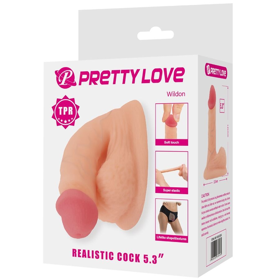 PRETTY LOVE - DILDO WILDON ULTRA RÉALISTE ET ÉLASTIQUE 10 CM NATUREL PRETTY LOVE