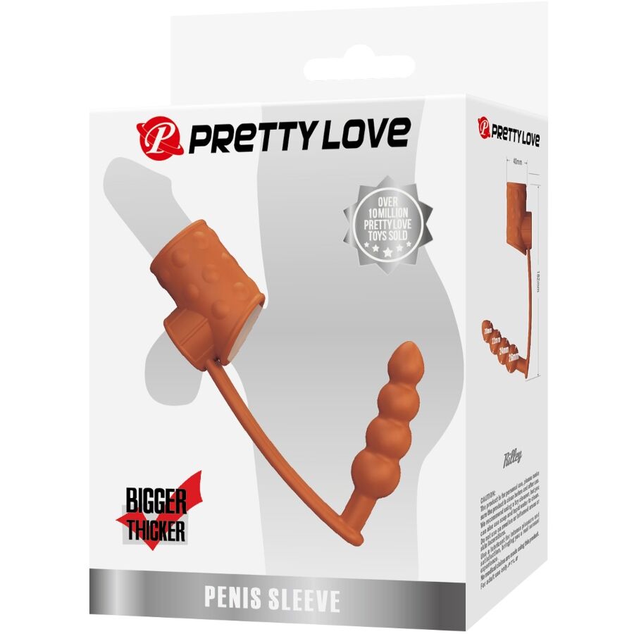 PRETTY LOVE - MANCHON PÉNIS AVEC PLUG ANAL NATUREL PRETTY LOVE MALE