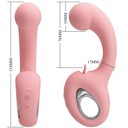 PRETTY LOVE - VIBRATEUR POINT G + STIMULATEUR DE CLITORIS ERYNNYES 10 VIBRATIONS ROSE PRETTY LOVE SMART