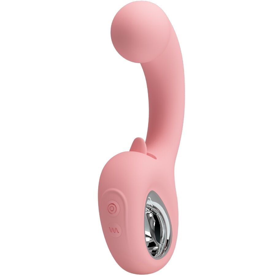 PRETTY LOVE - VIBRATEUR POINT G + STIMULATEUR DE CLITORIS ERYNNYES 10 VIBRATIONS ROSE PRETTY LOVE SMART