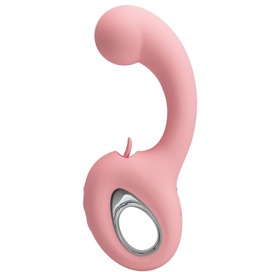 PRETTY LOVE - VIBRATEUR POINT G + STIMULATEUR DE CLITORIS ERYNNYES 10 VIBRATIONS ROSE PRETTY LOVE SMART
