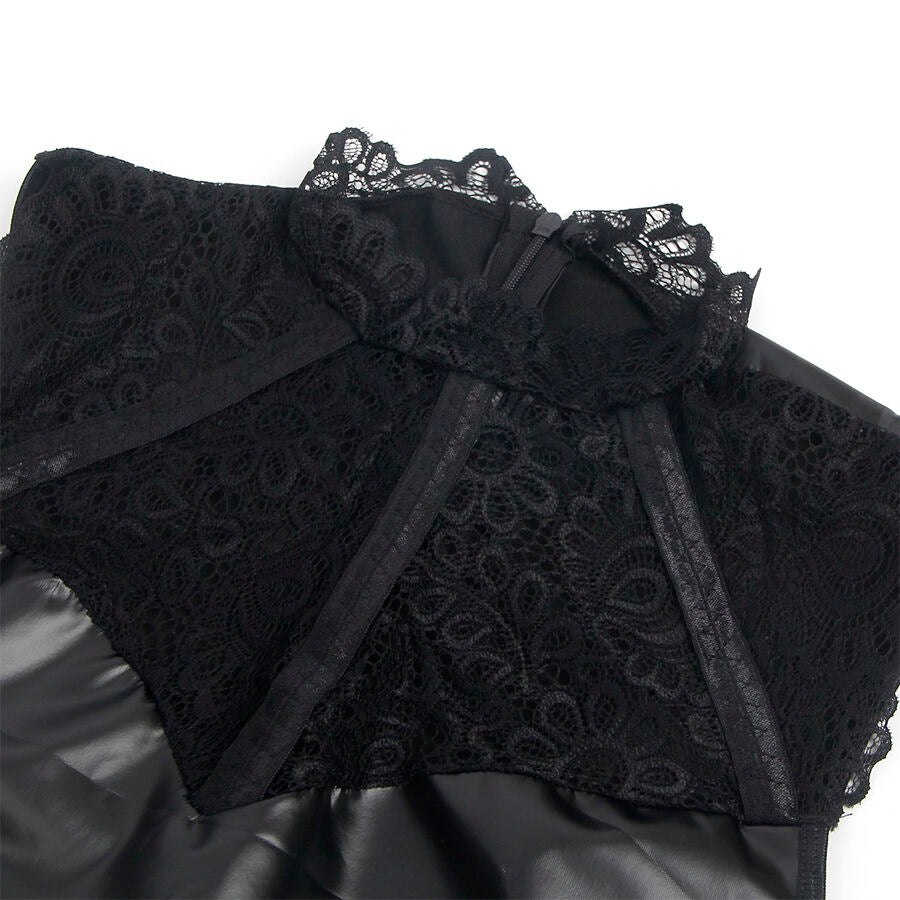 SUBBLIME - 957551 ROBE EN CUIR COL DENTELLE NOIR L/XL SUBBLIME DRESSES